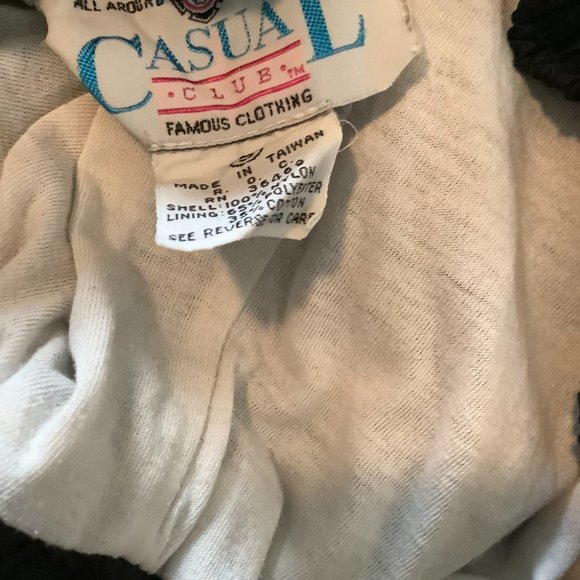 Vintage 80's Casual Club Women's Size Small Nylon Track Pants Black Zipper Ankle - Picture 7 of 10